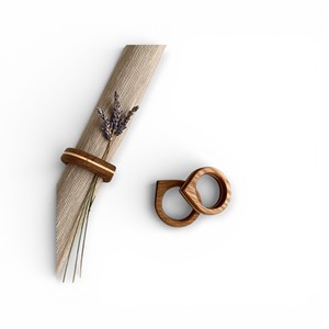 Juego de Anillos para Servilletas de Madera de Mango Redondos y Lisos con Acabado Natural Limpio para una Decoración de Mesa Moderna y Minimalista Única - Product Image 5