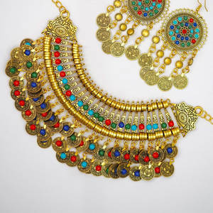 Ensemble de bijoux de mariage vintage afghan de forme personnalisée Collier direct d'usine Boucles d'oreilles Bracelets Bijoux personnalisés Fourniture directe - Product Image 3