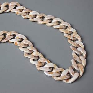 Chaîne à gros maillons en résine, motif marbré épais fait main, écologique, motif tourbillon, poignée de sac à main, accroche-sac à main, accessoires pour sac fourre-tout, mur - Product Image 5