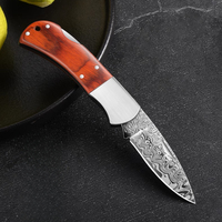 Couteau pliant à pointe tombante en acier Damas, personnalisable en gros, service OEM/ODM - Haute performance, multifonctionnel, pour la chasse en extérieur