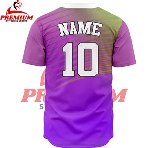 Maillot de baseball personnalisé de haute qualité, chemise à boutons, sport, nom personnalisé cousu - Product Image 6