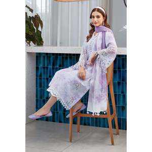 Embroidered Printed Lawn Women's <b>Suit</b> Set UF-4073 - Product Image 5