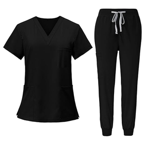 Custom Logo Scrubs Uniforms Sets Durable Women Anti-Wrinkle Medical <b>Tunic</b> & Pants Set Wholesale - Product Image 3