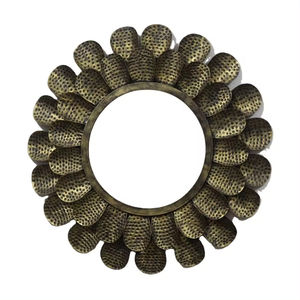 Miroir mural design feuille d'or Offre Spéciale pour la maison salon hôtel couloir usage décoratif miroir mural en métal à la demande - Product Image 4