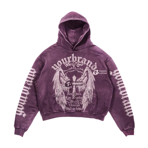 Personnalisé Hommes Vintage Lavage à l'Acide Soleil Délavé pour Bouffée Impression Coton Jogging Survêtements Pantalon Évasé Survêtement Vêtements Hiver - Product Image 5