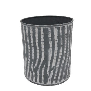 Jardinière carrée décorative en métal gris avec finition blanche antique Look élégant pour les fournitures de jardin Décoration intérieure et extérieure - Product Image 6