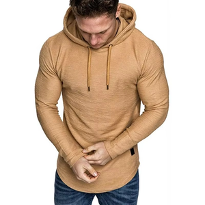 Printemps Automne Streetwear Mode Outwear Hommes Couleur Unie Sweat À Capuche Hoodies Casual Lâche Mince - Product Image 6