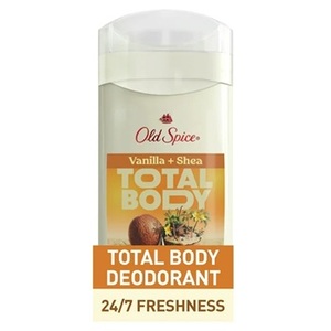 Desodorante Corporal Old Spice para Hombre, Sin Aluminio, Vainilla + Manteca de Karité, Frescura Corporal Total 24/7 // Dermatológicamente Probado - Product Image 1