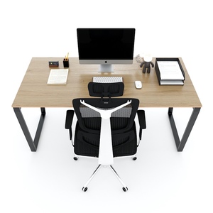 HBTC033 โต๊ะทำงานสำนักงานทรงตัวแอล ขนาด 160x80 ซม. สไตล์โมเดิร์นมินิมอล พร้อมเคลือบเมลามีน ไม้อัด และขาเหล็กทรงสี่เหลี่ยมคางหมู ดีไซน์หรูหราจาก MDF - Product Image 3