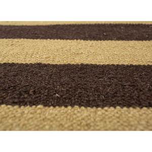 Tapis Kilim Bohème Fait Main Alhambra Beige Marron en Laine, Tissage Plat, Motif Rayé Rectangulaire pour Maison, Salon, Chambre, 10mm - Product Image 3