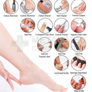 New Arrival Professional Pedicure <b>Kits</b> 5 1 Stainless Steel <b>Nail</b> Clippers Lightweight Reusable Customized Logo High Quality for - Product Image 2