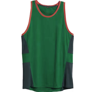 Débardeur sans manches décontracté à coupe ample pour hommes 100% coton respirant en maille séchage rapide pour les entraînements d'été lavage à l'eau de Javel - Product Image 1