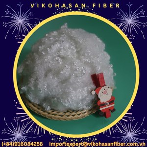 GRS 100% Fibre discontinue de polyester 3D HCS Vikohasan Fabricant recyclé pour jouets de remplissage de béton Tissu non tissé siliconé - Product Image 5