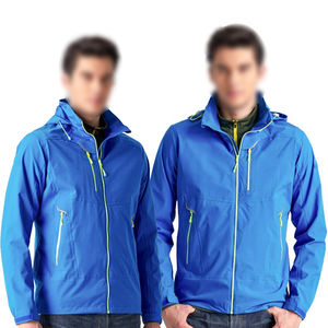 New Arrival High Quality Customized Logo Printing Sporty Front Solid Color Hooded Coated Winter Softshell <b>Jacket</b> for <b>Men</b> - Product Image 5