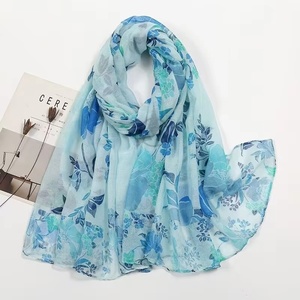 Latest <b>Scarves</b> for Women Lightweight Summer Floral Print Pattern <b>Scarf</b> for Women Dressy Long Thin <b>Scarf</b> Shawl For Women - Product Image 5
