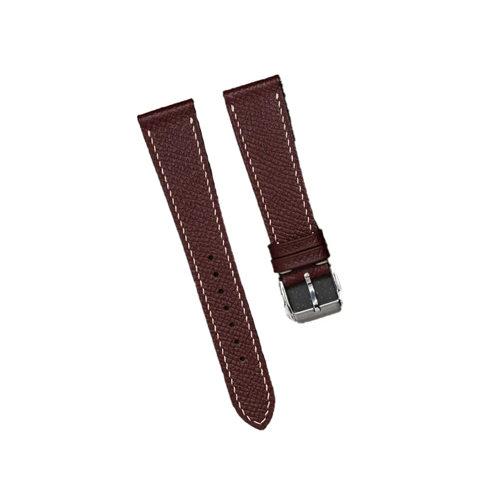 High Quality 18mm 20mm 22mm Epsom Calf Genuine Leather Watch Band Strap Made In Vietnam