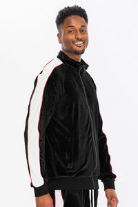 Latest Fashion Design Tracksuit for Men High Quality Streetwear Tracksuit <b>100</b>% <b>Nylon</b> Velvet Customized Tracksuit for Men - Product Image 5