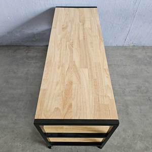 KG68059 Modern 3-Tier <b>Shoe</b> Rack Iron Frame with Detachable Rubber Wood Fabric <b>Shoe</b> Organizer for Living Room Clothing <b>Storage</b> - Product Image 6