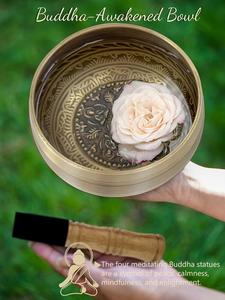 Natural Brass Nepal Singing Bowl Set Include the Stick and <b>Cushion</b> for Meditation <b>Yoga</b> Bowl with Mallet & <b>Cushion</b> - Product Image 6