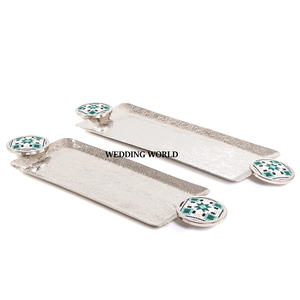 Bandeja de chocolate de metal de lujo Juego de dos platos de chocolate hechos a mano Clásico Elegante Nueva bandeja de chocolate de lujo - Product Image 6