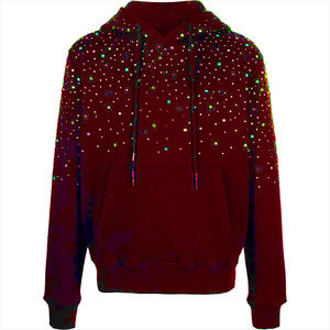 Sudadera con capucha con estampado de diamantes de imitación para mujeres y hombres, ropa de calle, moda Hip Hop, sudadera con cremallera completa de cristal, sudaderas con capucha Unisex exteriores - Product Image 1