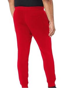Pantalon de jogging décontracté pour homme, taille haute, en molleton rouge uni, style streetwear, ample, pour le fitness, la salle de sport, pantalon de survêtement droit, respirant - Product Image 2