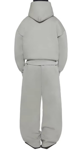 OEM personalizado de los hombres pantalones de jogging de moda frente plano de cintura media prenda teñida 6XL Track hombres pantalones Casual Sweat Jogger Plain - Product Image 5