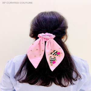 À la mode indien brodé à la main multicolore perlé cheveux chouchous saint valentin carnaval saison spéciale chouchous - Product Image 3