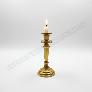 Bougeoir personnalisé en aluminium plaqué or Bougeoir de table en métal de style moderne Décoration de Noël Qualité d'exportation - Product Image 2