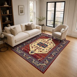 <b>RUGS</b> DEPOT LXDP-0384 Wholesale Red Burgundy Modern Vintage Digital Printed Machine Washable Chenille Area <b>Rug</b> <b>Non</b> <b>Slip</b> - Product Image 2