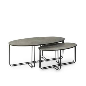 Modern Design Aluminium and Iron <b>Coffee</b> <b>Table</b> Brass Antique Finished <b>Oval</b> Top Low Height Center <b>Table</b> for Living Rom and Bedroom - Product Image 1