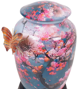 Urne de crémation nouvellement conçue avec des urnes funéraires en métal de finition peinte Urne décorative d'intérieur Urne de crémation pour adultes - Product Image 5