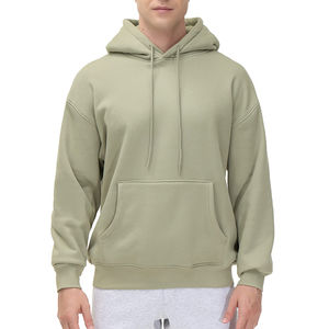 Basics 100% coton, sweat-shirt à capuche oversize en polaire pour homme, logo personnalisé imprimé, vente en gros, best-seller, prix bas - Product Image 3