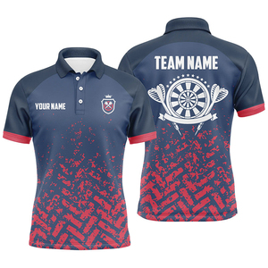 Chemises de fléchettes à sublimation complète de haute qualité avec col Polo de fléchettes pour hommes Maillot de vêtements d'équipe pour adultes - Product Image 3