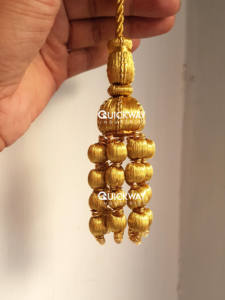 Cuentas de Madera Doradas con Borla, Cordón de Hilo Metálico Dorado Hecho a Mano para Vestimentas de Iglesia y Decoración de Rochet, Hecho a Medida, Alta Calidad - Product Image 4