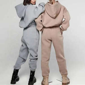 Manufacturer Custom Embroidered Heavy <b>Weight</b> Fleece Cotton Oversized Unisex Men <b>Women</b> Tracksuit - Product Image 4