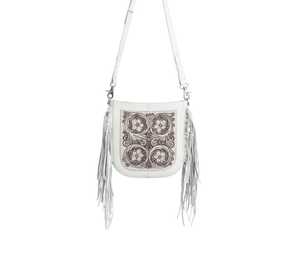 <b>White</b> Custom Genuine Leather Bohemian Crossbody Shoulder Tote Bag Manufacturer Ready to Stock - Product Image 3