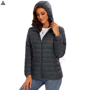 Chaqueta Acolchada Personalizable al por Mayor para Mujer, Chaqueta de Punto de Algodón Transpirable con Capucha, Ropa de Abrigo Informal Cálida de Bajo Pedido Mínimo - Product Image 4