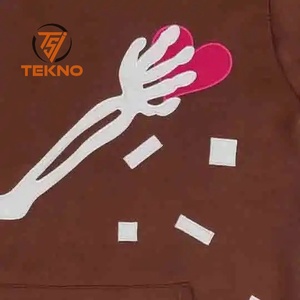 Vêtements d'extérieur unisexe Puff Printing hoodies Top Trend Anti Wrinkle Offre Spéciale de haute qualité pas cher prix Puff Printing sweats à capuche pour hommes - Product Image 4