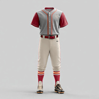 Tenue de baseball pour hommes et femmes, ensemble de maillots et pantalons à boutons, uniforme de sport respirant 100% polyester