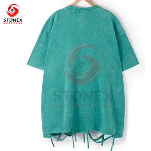 T-shirts unisexes pour femmes, lavage à l'acide, délavés, personnalisés en gros, été, séchage rapide, haute qualité - Product Image 2