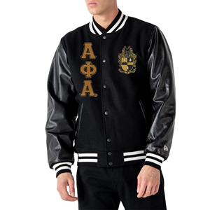 Veste universitaire pour homme de haute qualité, ODM OEM personnalisée, style chaud d'hiver, veste de baseball bomber, manches en cuir, broderie - Product Image 1