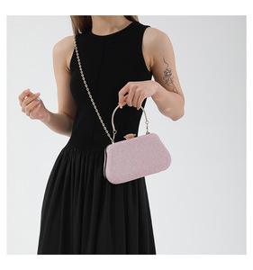 Mini sacs à <span class=keywords><strong>bandoulière</strong></span> en tweed avec chaîne <span class=keywords><strong>dorée</strong></span> détachable, petit <span class=keywords><strong>sac</strong></span> à main de luxe vintage pour femmes, pour fêtes, mariages, usage quotidien - Product Image 5