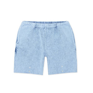 Short décontracté 100% coton de haute qualité pour hommes, délavé à l'acide, en éponge française, avec logo anti-rides. - Product Image 2