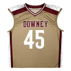 Jersey sin mangas Lacrosse con logotipo personalizado 100% poliéster uniforme impreso de alta calidad con nombre y número de Jugador - Product Image 5