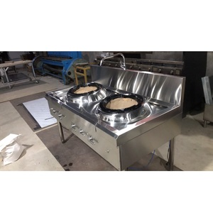 1 año de garantía Equipo de cocina comercial 120W/220V/1P Ventilador eléctrico de rango Wok de gas de 2 quemadores para hoteles en Vietnam - Product Image 3