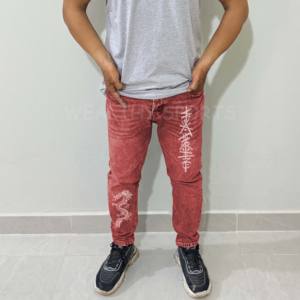 Pantalon en jean de haute qualité pour hommes en couleur vierge coupe régulière pantalon en jean à la mode vêtements décontractés pour adultes - Product Image 2