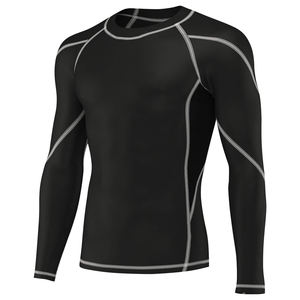 Compression Gym Shirts Long Sleeve Custom <b>Bjj</b> <b>Rashguard</b> Comfortable MMA Sublimated Men's Rash Guard in Different Color - Product Image 3