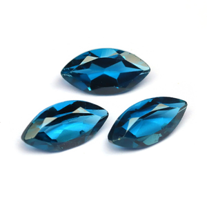 Atractivo Londres azul Topacio piedra preciosa forma de marquesa azul profundo sombra azul Topacio Azul piedra de corte facetado para fines de joyería - Product Image 1
