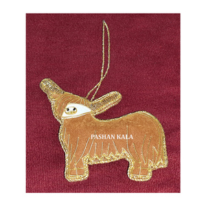 Decoración del hogar colgante propósito diseño personalizado tela India hecha a mano Zari bordado trabajo para adornos colgantes de Navidad - Product Image 1